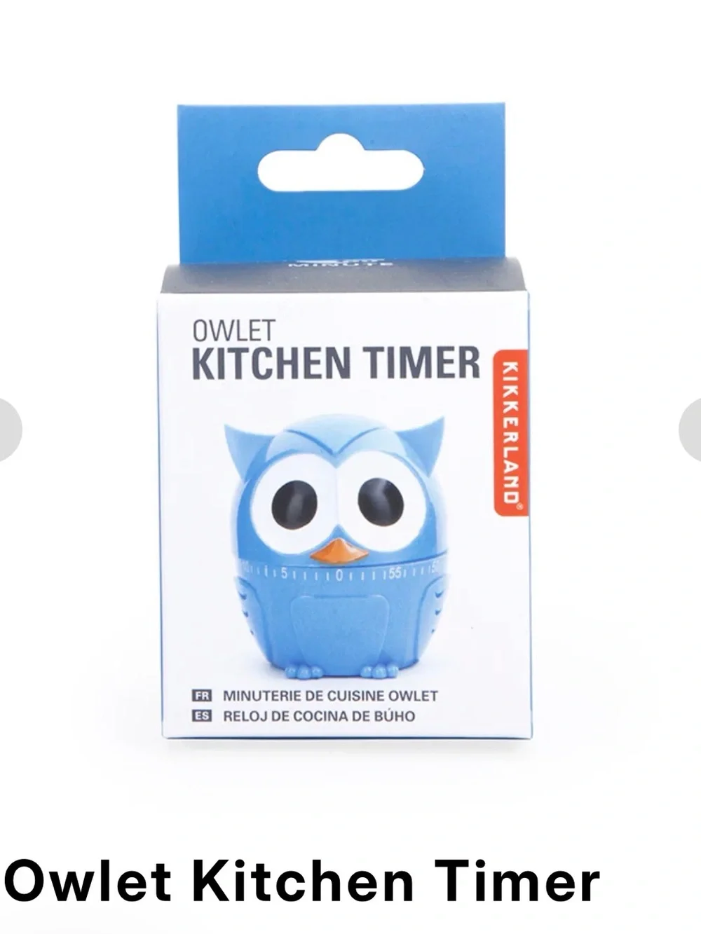 Kikkerland Blue Owl Kitchen Timer